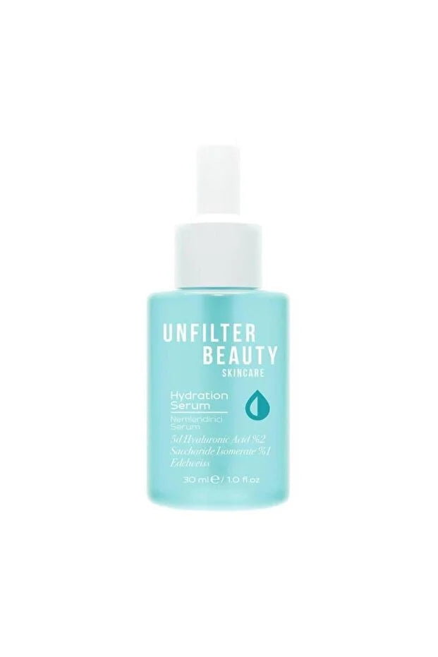 Unfilter Beauty, Sérum Hydratant 30 ml 2 % Acide Hyaluronique 5 d, 1 % Isomérat de Saccharide, Edelweiss