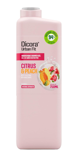 Dicora Gel de bain à la vitamine C aux agrumes et à la pêche - 400 ml